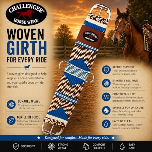 Horse Western 13 Strand Double Weave Two-Tone Mohair Straight Cinch 97RT14 - size: 32"