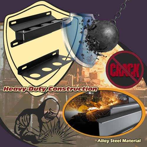 TOPOWN Heavy Duty 4-Hole Truck Bed Shovel Holder, Dump Trailer Tool Rack