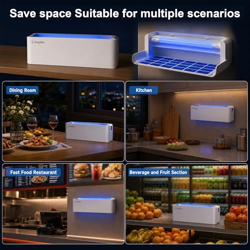 Fruit Fly UV Light Trap Indoor Commercial for Restaurants Bug Zapper 4 PCS - style: 4pack-White-w/20 Sticky Glue Boards