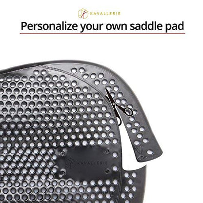 Kavallerie Gel Saddle Pad - Helps with Saddle Bridging, Sore Back, Swayed Back, High Withers English Bareback Pad for Horses, Protective, Perfect for Eventing, Schooling, Dressage - size: Middle Riser