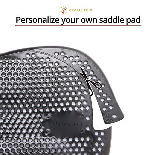 Kavallerie Gel Saddle Pad - Helps with Saddle Bridging, Sore Back, Swayed Back, High Withers English Bareback Pad for Horses, Protective, Perfect for Eventing, Schooling, Dressage - size: Middle Riser