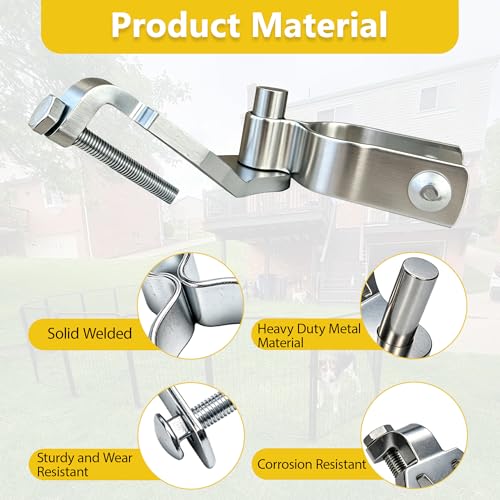 4 Pack 1-5/8" T-Post Gate Hinge Hardware Kit