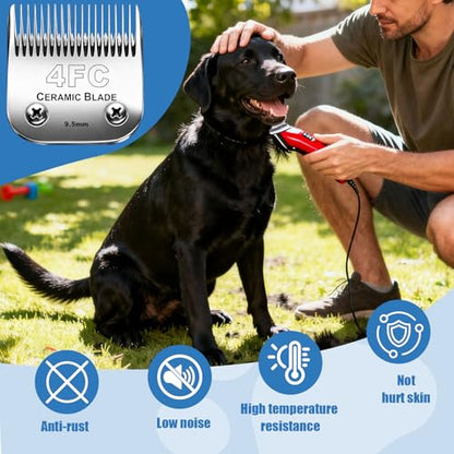 Dog Grooming Replacement Blades Compatible with Andis Dog Clipper - size: 4FC