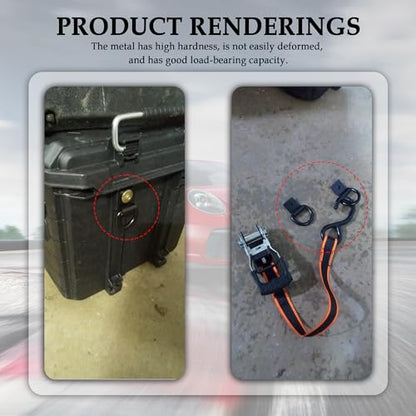 4PCS D Rings Heavy Duty & Tie Down Anchor with a Robust 1500 Pound,Trailer Tie Down Anchor Securing Cargo in Trucks RVs SUVs,Multipurpose Tralier D Rings for Transportation