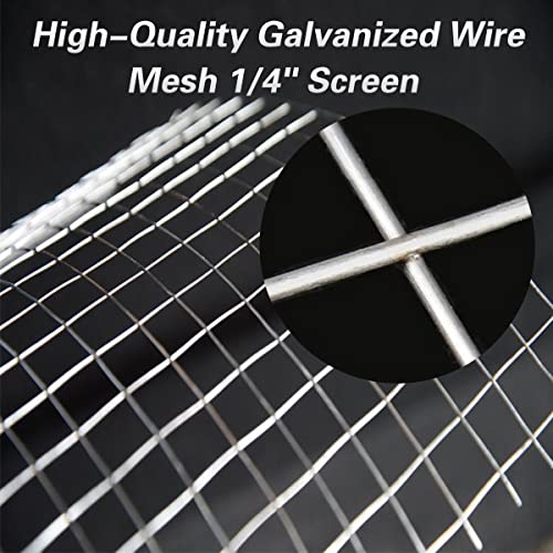 Hardware Cloth 16'' x 20' 1/4 in Galvanized Wire Mesh Roll (23 GA) Chicken Wire Fence Roll for Chicken Pen/coop Fences, Screen mesh, Rabbit/Snake Fences, Poultry enclosures, Handicraft Making, etc. - size: 16In x 20Ft