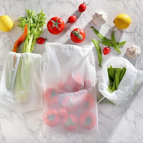 3 Pack Nut Milk Bag, Nylon Cheese Cloth Bag for Straining, 9.5"x14" | Reusable Strainer, Food-Grade, Fine Mesh, for Cold Brew Coffee, Greek Yogurt, Tea and Juice