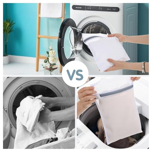 4Pcs Mesh Laundry Bags for Delicates, Mini Durable Lingerie Bags for Washing Delicates Machine for Underwear, Socks, Baby Clothes, Travel Organiser, Dirty Garment