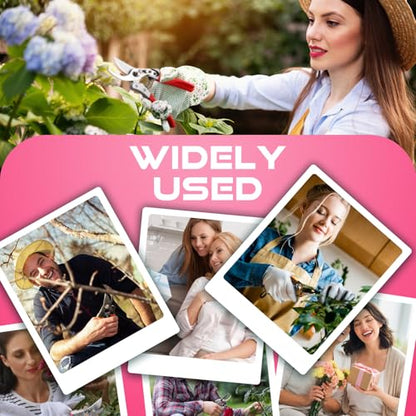 DECERK® 8.5" Bypass Pruning Shears for Women – Lightweight Garden Scissors, Ultra Sharp SK5 Blade, Ergonomic Handle Reduces Hand Fatigue, Ideal Pruners for Arthritic Hands, Pink Tools Gift for Mom - style: Lightweight Women Clipper