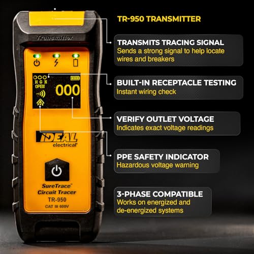Ideal Electrical SureTrace Pro Circuit Tracer (61-950), 0-600 Volts