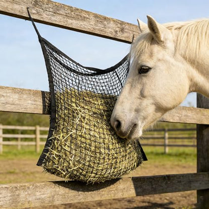 2 Pcs Feed Hay Net Slow Feed Hay Bags for Horses Horse Feeding Supplies for Goats Sheep, 35.43x31.49inch - size: 35.43x31.49inch