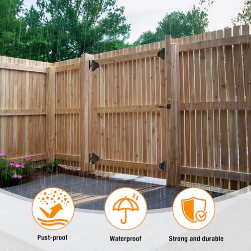 Anti Sag Gate Frame Kit with Gate Latch - Updated 90 Degree Right Angle Gate Hinges - Fence Gate Kit Gate Hardware - Gate Corner Brace Bracket (1 Set) - size: 1 set