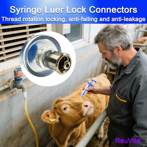 2Pcs 30ml Goat Drench Syringe, Adjustable Reusable Drench Gun - size: 30ML