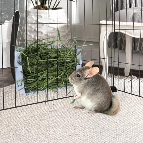 Hypeety Rabbit Hay Feeder Automatic Hay Rack for Guinea Pigs, Blue - color: Blue, size: 1pc