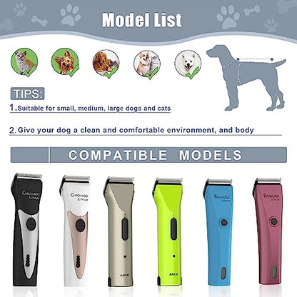 2PCS Adjustable 5 in 1 Replacement Blades Compatible with Wahl 5 in1 Clipper Bravura, Chromado, Creativa, Figura, Motion, Supergroom Dog Grooming Clippers - color: Black-2