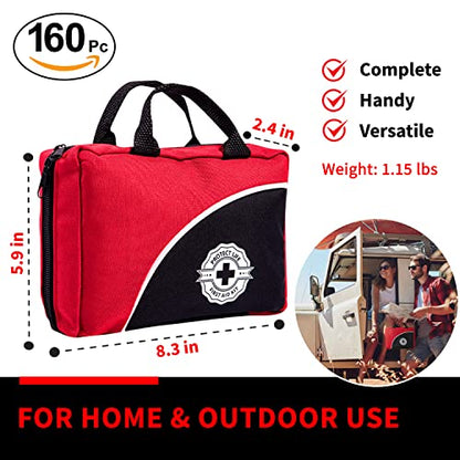 Protect Life Survival First Aid Kit for Home/Business, Camping Kits 160pcs - size: 160 Pieces