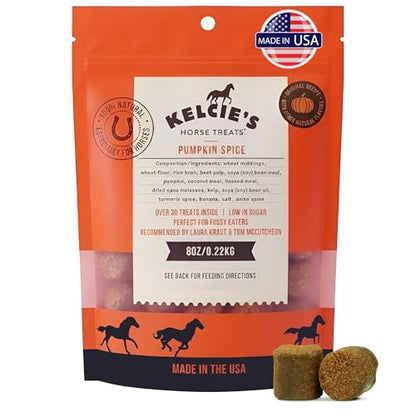 Kelcies Pumpkin Spice Horses Treats - Low Sugar, Starch, and Carbohydrates | Healthy Treats for Horse Supports Superior Digestion 8 Ounce (1 Pack) - size: 8 Ounce (Pack of 1)