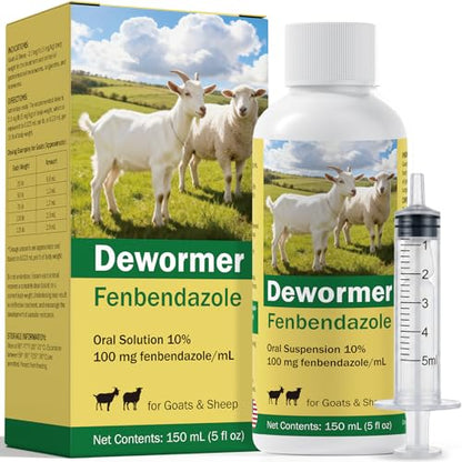 Dewormer for Goats and Sheep with Fenbendazole, Liquid Dewormer