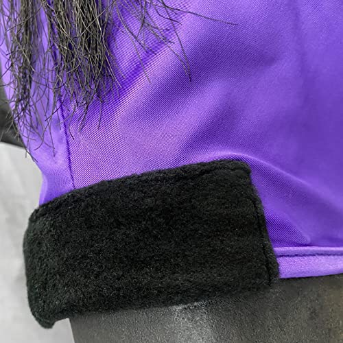 Stretchy Horse Fly Mask with Ears, Large Eye Space Violet Cob - color: Violet, size: Cob