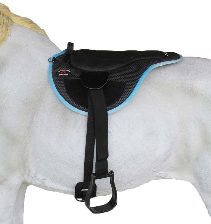 CHALLENGER Horse Saddle PAD Horse Western Lightweight Breathable Neoprene Bareback 39TS03 - color: Black/Turquoise