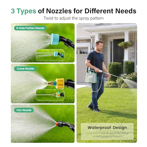 SunSettler 2 Gallon Electric Weed Sprayer with Telescopic Wand - size: 8L