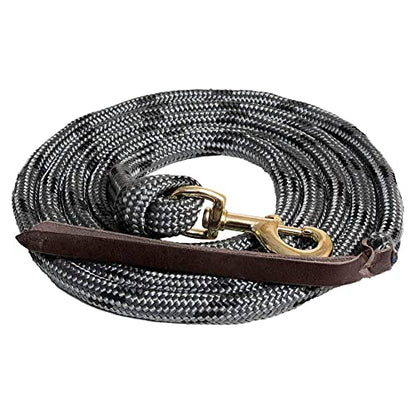 MUSTANG Poly Cowboy Lead Rope Gray/Black - color: Gray/Black