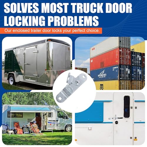 Fuoequl Cargo Trailer Door Latch hasp Ramp Locking Cam Lock Latch Keeper - style: Trailer Door Hasp 1pc