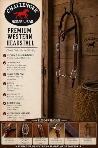 Horse Western Knotted Bosal Rawhide Hanger Headstall w/ Braided Reins 78J04 - color: Brown/Knotted