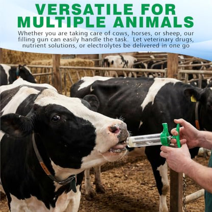 Threlaco 20ml 2 Pcs Drench Gun for Goats, Sheep & Cattle - size: 20ml