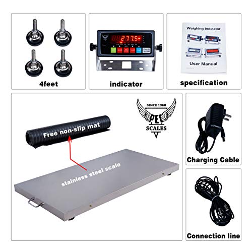 PEC Animal Scales Small to Medium Livestock Scale, 700lb Vet Pet Scale Digital Weighing Equipment for Dog Goat Pig Sheep Calf (42 x 20 Inch)
