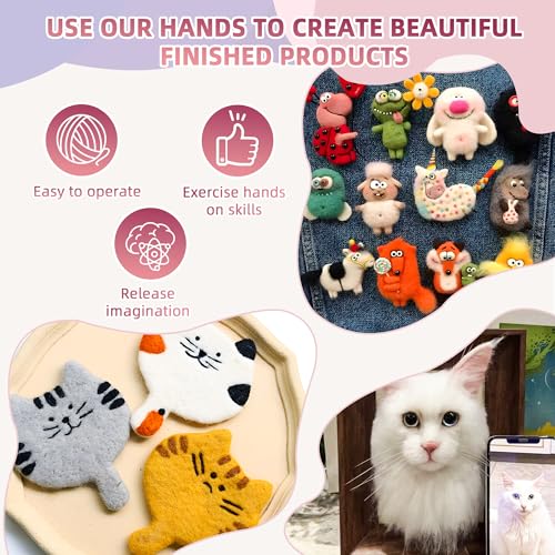 There are 170 Colors and 9 Shades Available This Woollen Yarn is Made of 100% Pure Wool Weighs 3.53oz(100 g) and issuitableformediumtolargeDIYneedlefeltingprojects (Black White Tones, A5) - color: A5, style: Black white tones