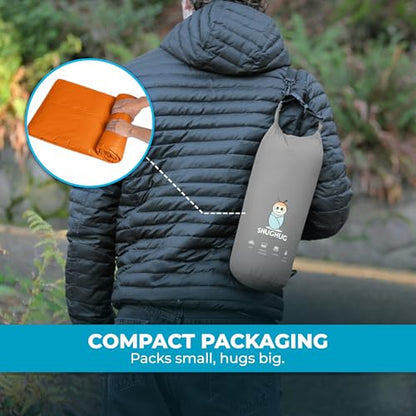 Puffy Blanket for Cold Weather - Down Camping Blanket with Sustainable Insulation, Lightweight & Warm Outdoor Camping Quilt, Water-Resistant, Compact & Packable - color: Sundrift