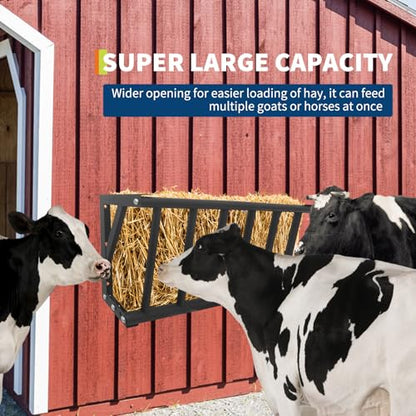 Hay Feeder for Horses, 40 Inch Long Wall Mounted Hay Rack - size: 40 inch