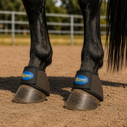 Horse Medium Ballistic Overreach No-Turn Bell Boots Brown 4109BR-M