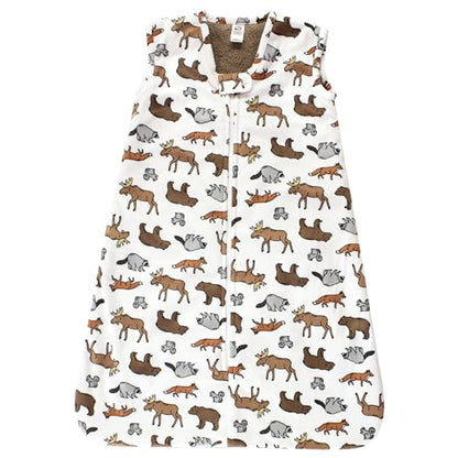 Hudson Baby Infant Girls Long Sleeve Plush Faux Fur Sleeping Bag, Wearable Blanket - color: Animal Adventure, size: 12-18 Months