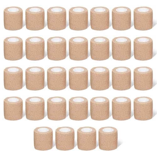 Self Adhesive Bandage Wrap,Bandage Tape,Medical Tape,Vet Tape - color: Skin Color, size: 2inch*32rolls