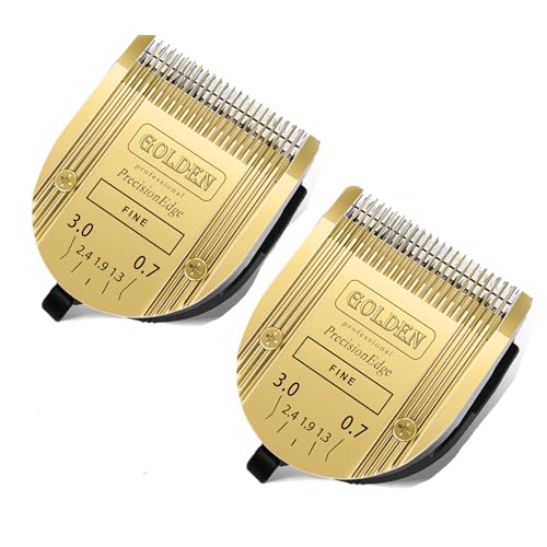 Adjustable 5 in 1 Blades Dog Grooming Blades for Wahl Bravura | For Clipper Arco, Bravura, Chromado, Creativa, Figura, Motion, For Pet, Dog, and Horse,Gold,2-Pack - color: GOLD/2PCS