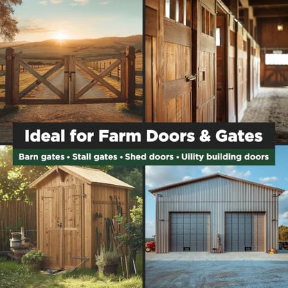 Scenic Road Black Barn Stall Gate Hinge Kit Powder Coated USA (SRGHBL) - color: Black