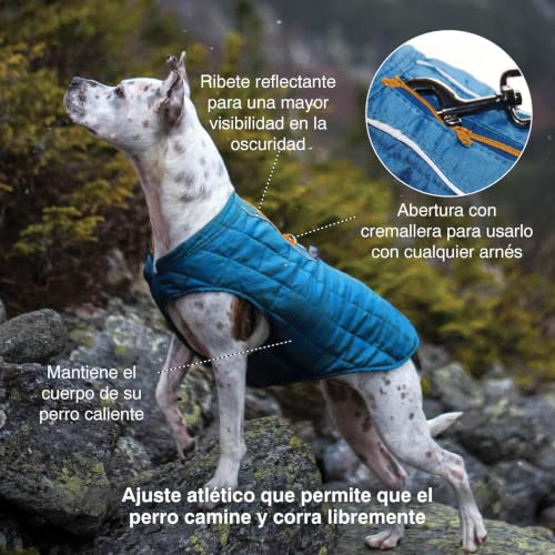 Kurgo Loft Dog Jacket, Chili Red/Charcoal, Large - color: Chili Red/Charcoal, size: Large