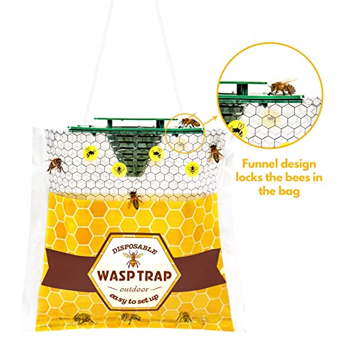 Outdoor Disposable Yellow Jacket & Wasp Traps 8 Pack - size: 8 Pack