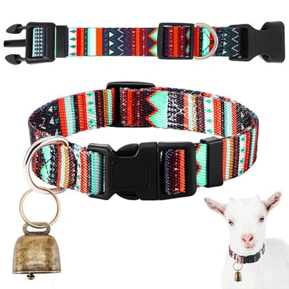 Copper Bell Goat Collar, Geometric Boy Style for Pygmy Goats and Lambs