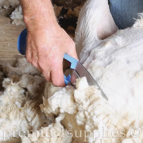 Premier 1 Bent Hand Shear for Wool Sheep & Livestock - 5.5" Blade - Blue