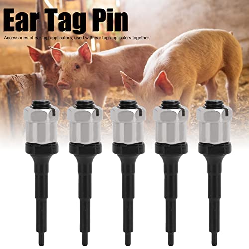 5Pcs Ear Tag Needle Pin, Stainless Steel Livestock Ear Tagger, Ear Tag Applicator Pliers for Livestock Cow Pig Cattle