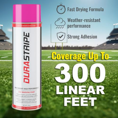 Athletic Field Marking Paint - (CASE) 12/18 Ounce Cans. The Most durable line marking paint available! Several colors to choose from. (Fluorescent Pink) - color: Fluorescent Pink