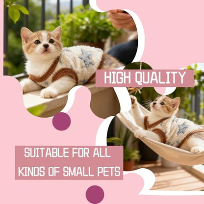 Ultra-Small Pet Winter Clothes, 5-Piece Luxuriously Soft Coral Fleece Set - size: XXS