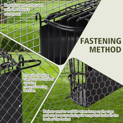 Bunny Hay Feeder, Semicircular Space-Saving Design, Black - size: Semicircular feeder