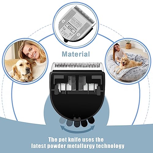 2PCS Adjustable 5 in 1 Replacement Blades Compatible with Wahl 5 in1 Clipper Bravura, Chromado, Creativa, Figura, Motion, Supergroom Dog Grooming Clippers - color: Black-2