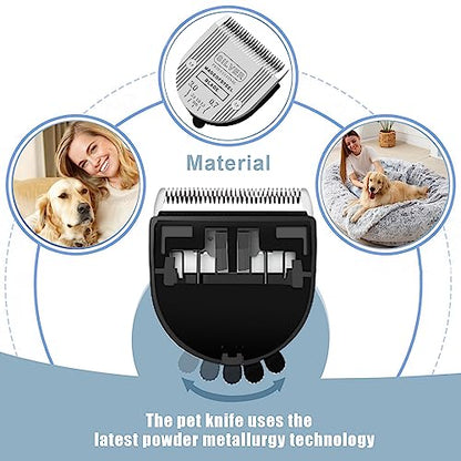 2PCS Adjustable 5 in 1 Replacement Blades Compatible with Wahl 5 in1 Clipper Bravura, Chromado, Creativa, Figura, Motion, Supergroom Dog Grooming Clippers - color: Black-2