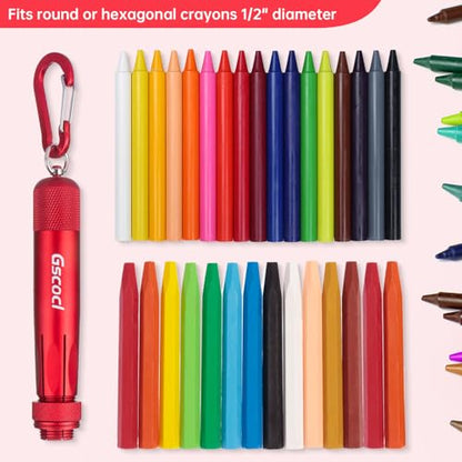 Aluminum Lumber Crayon Holder, 1/2 in Crayons, Red 2 Pack - color: Red-2