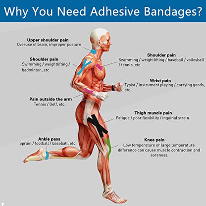 Self Adherent Cohesive Wrap Bandages 12 Count 4" x 5 Yards, Self Adhesive Non Woven Bandage Rolls（Skin Color） - size: 12 Count (Pack of 1)
