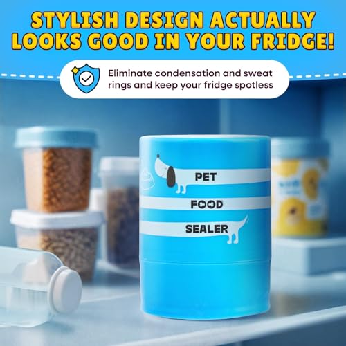 The Original Canned Dog Food Storage Container Patent Pending Reusable Airtight Can Cover Pet Food Sealer - Keeps Dog Food Can Fresh in the Fridge, Eliminates Odor, Easy to Use - color: Can - 1 pack